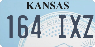 KS license plate 164IXZ