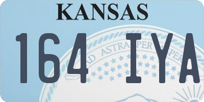 KS license plate 164IYA