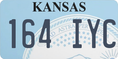 KS license plate 164IYC