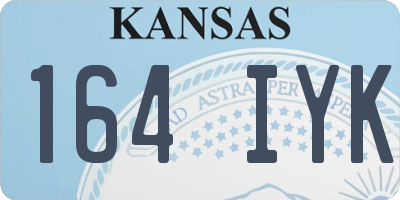 KS license plate 164IYK