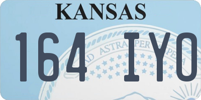KS license plate 164IYO
