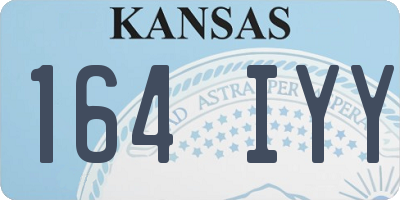 KS license plate 164IYY