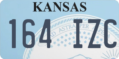 KS license plate 164IZC