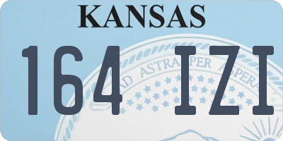KS license plate 164IZI