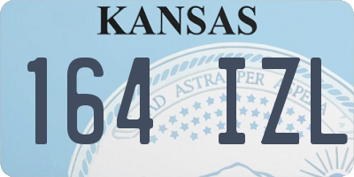 KS license plate 164IZL