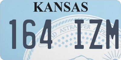KS license plate 164IZM