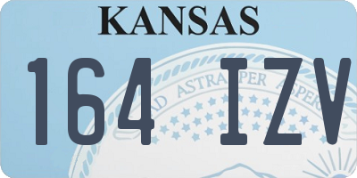 KS license plate 164IZV