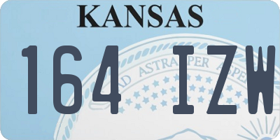 KS license plate 164IZW