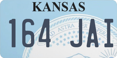 KS license plate 164JAI
