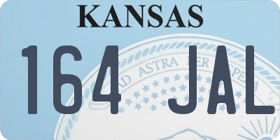 KS license plate 164JAL