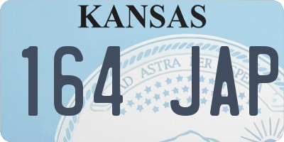 KS license plate 164JAP