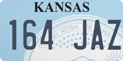 KS license plate 164JAZ