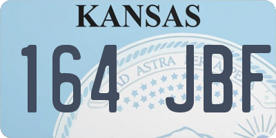 KS license plate 164JBF