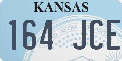 KS license plate 164JCE