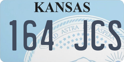 KS license plate 164JCS