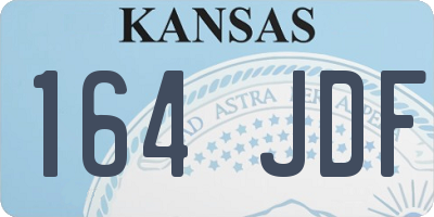 KS license plate 164JDF