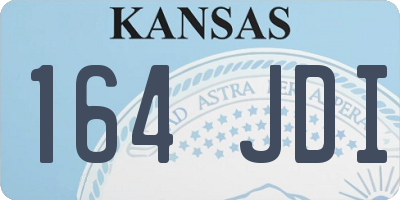 KS license plate 164JDI