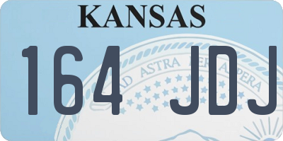 KS license plate 164JDJ