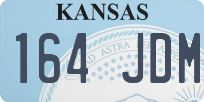 KS license plate 164JDM