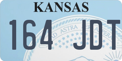 KS license plate 164JDT