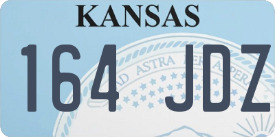 KS license plate 164JDZ