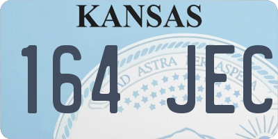 KS license plate 164JEC