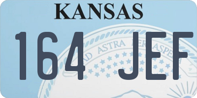 KS license plate 164JEF