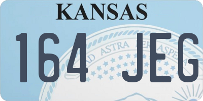 KS license plate 164JEG