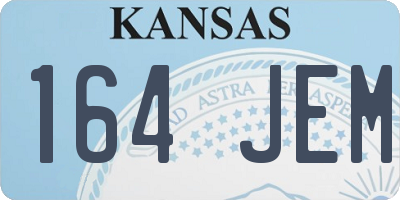 KS license plate 164JEM