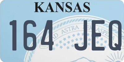 KS license plate 164JEQ