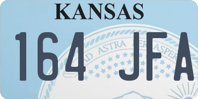 KS license plate 164JFA