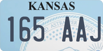 KS license plate 165AAJ