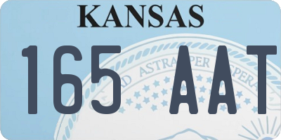 KS license plate 165AAT