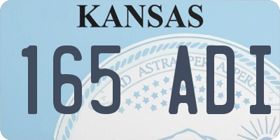 KS license plate 165ADI