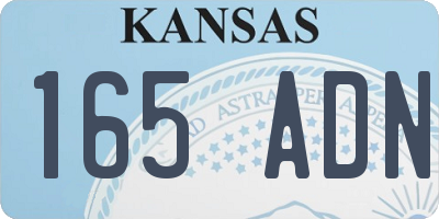 KS license plate 165ADN