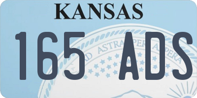 KS license plate 165ADS