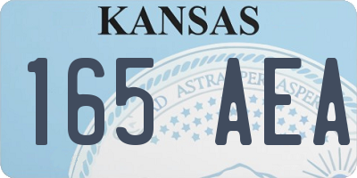 KS license plate 165AEA