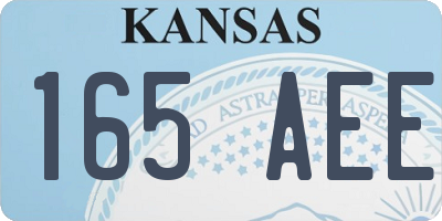 KS license plate 165AEE
