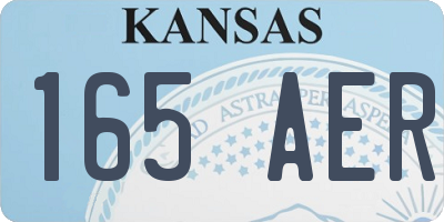 KS license plate 165AER