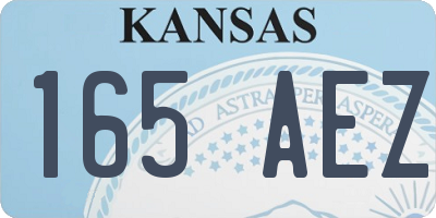 KS license plate 165AEZ