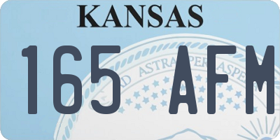KS license plate 165AFM