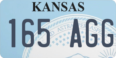 KS license plate 165AGG