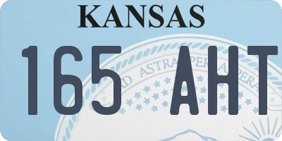 KS license plate 165AHT