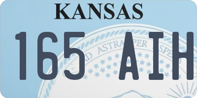 KS license plate 165AIH