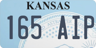 KS license plate 165AIP