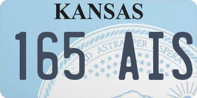 KS license plate 165AIS