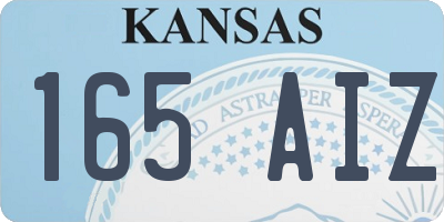 KS license plate 165AIZ