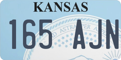 KS license plate 165AJN