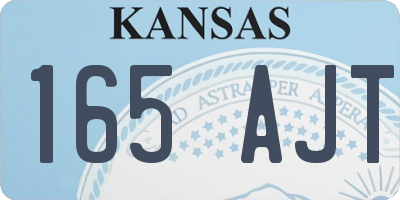 KS license plate 165AJT