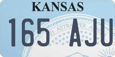KS license plate 165AJU